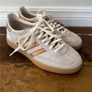 Adidas Cream and Brown Handball Spezial Sneakers